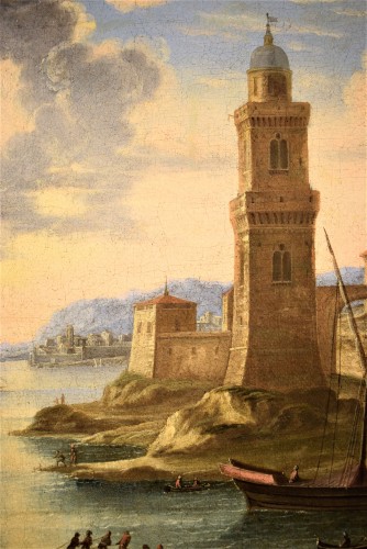 Antiquités - Scène portuaire - Orazio Grevenbroeck ( 1670-1743)